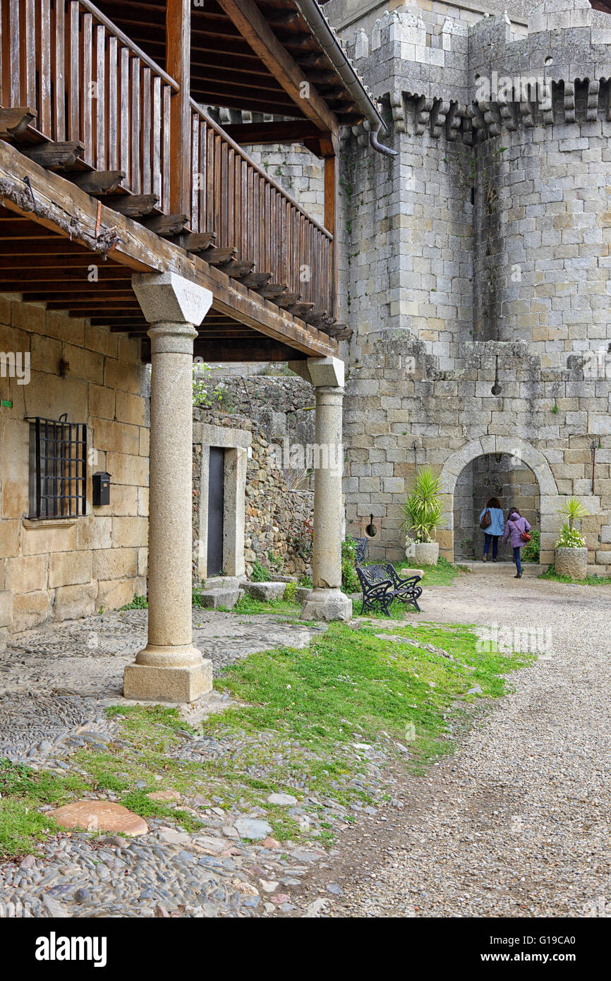 Granadilla. Festungsstadt feudalen Ursprungs im Nordwesten der Provinz Cáceres, Spanien. Für Suchtkranke verlassene Dörfer. Stockfoto