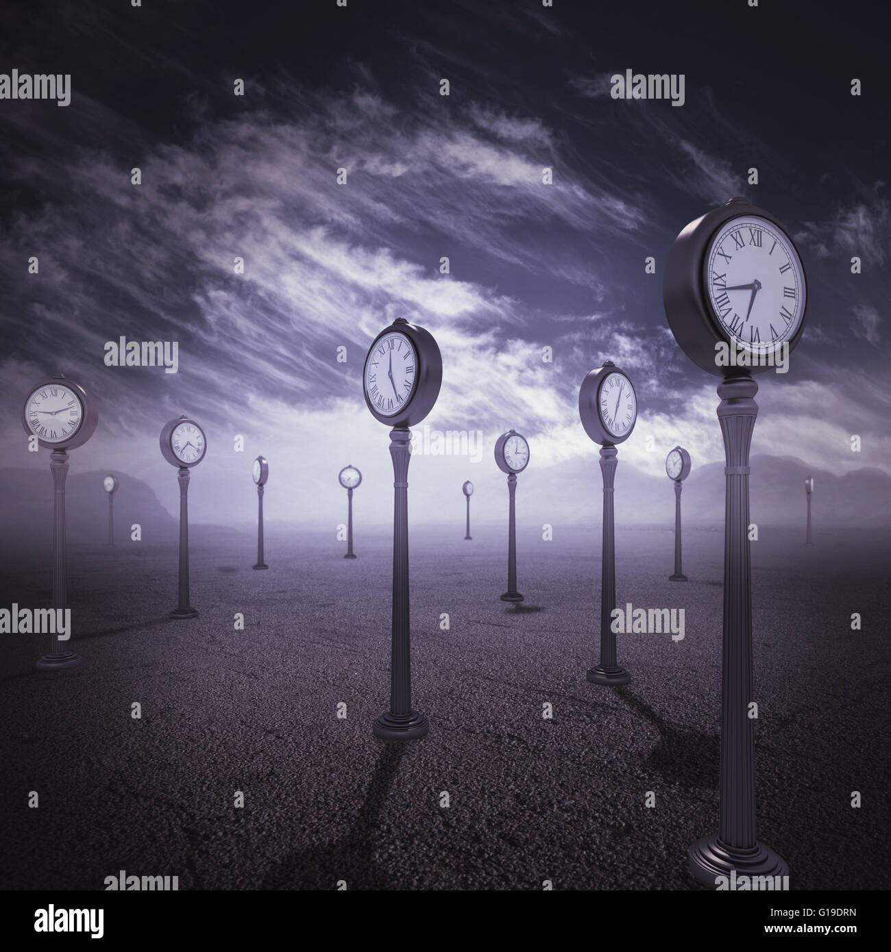 Tal der Zeit 3D-Rendering Stockfoto