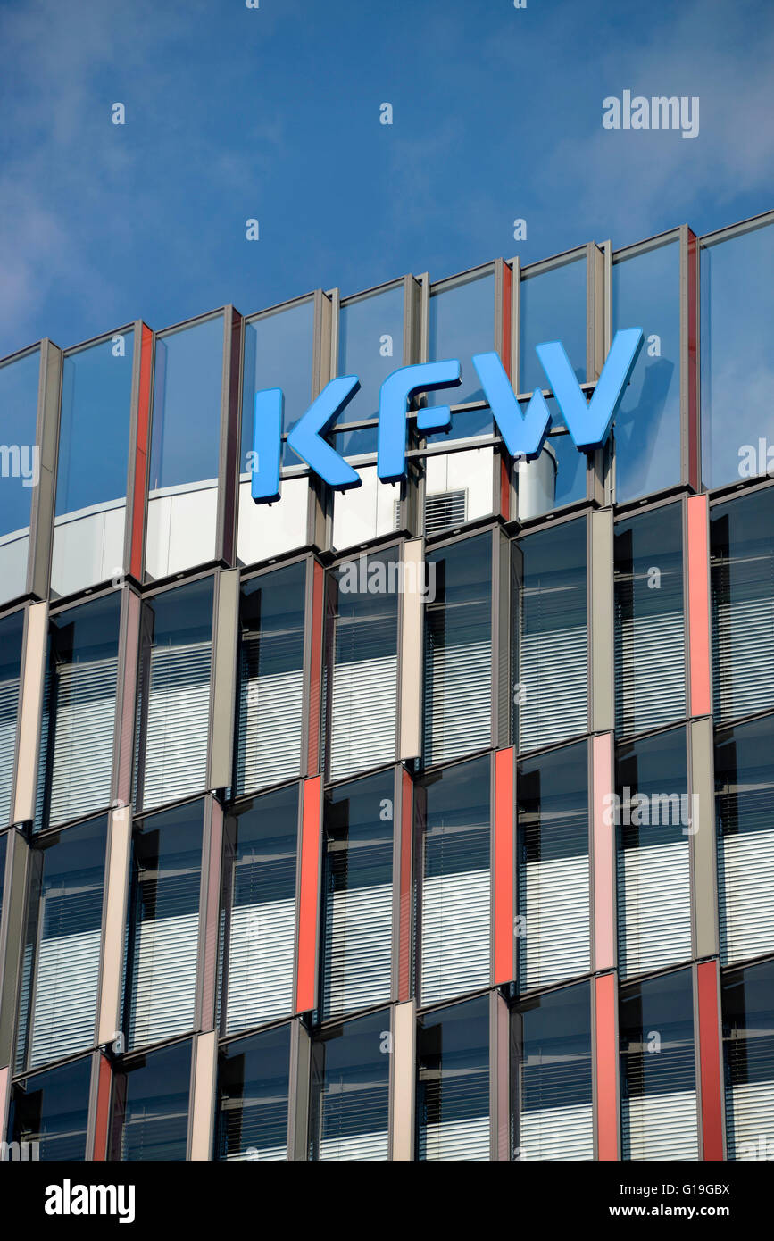 KFW, Kreditanstalt Pelz Förderinstitut, Zeppelinallee, Frankfurt Am Main, Hessen, Deutschland Stockfoto