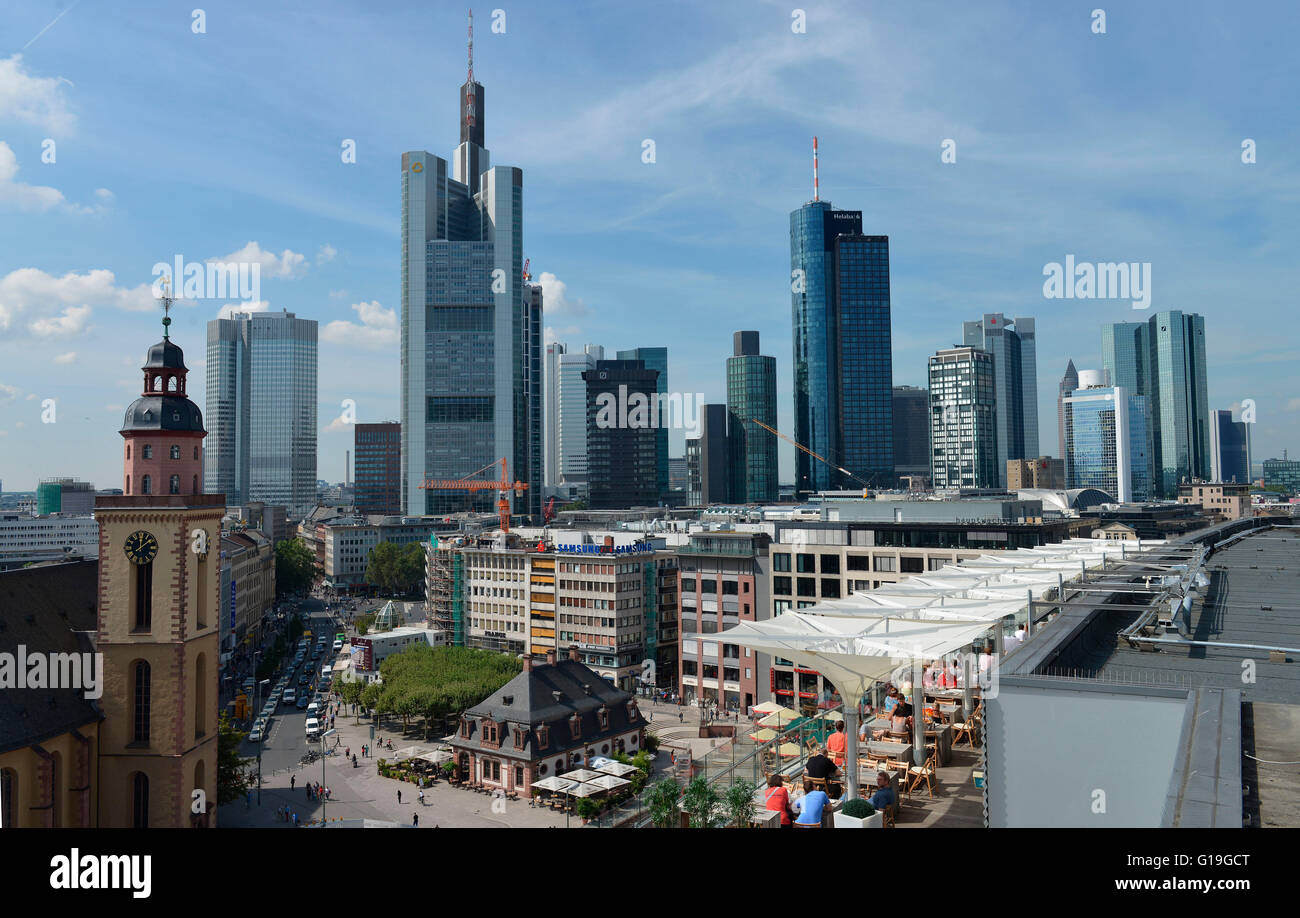Geschäftsviertel, Frankfurt am Main, Hessen, Deutschland Stockfoto