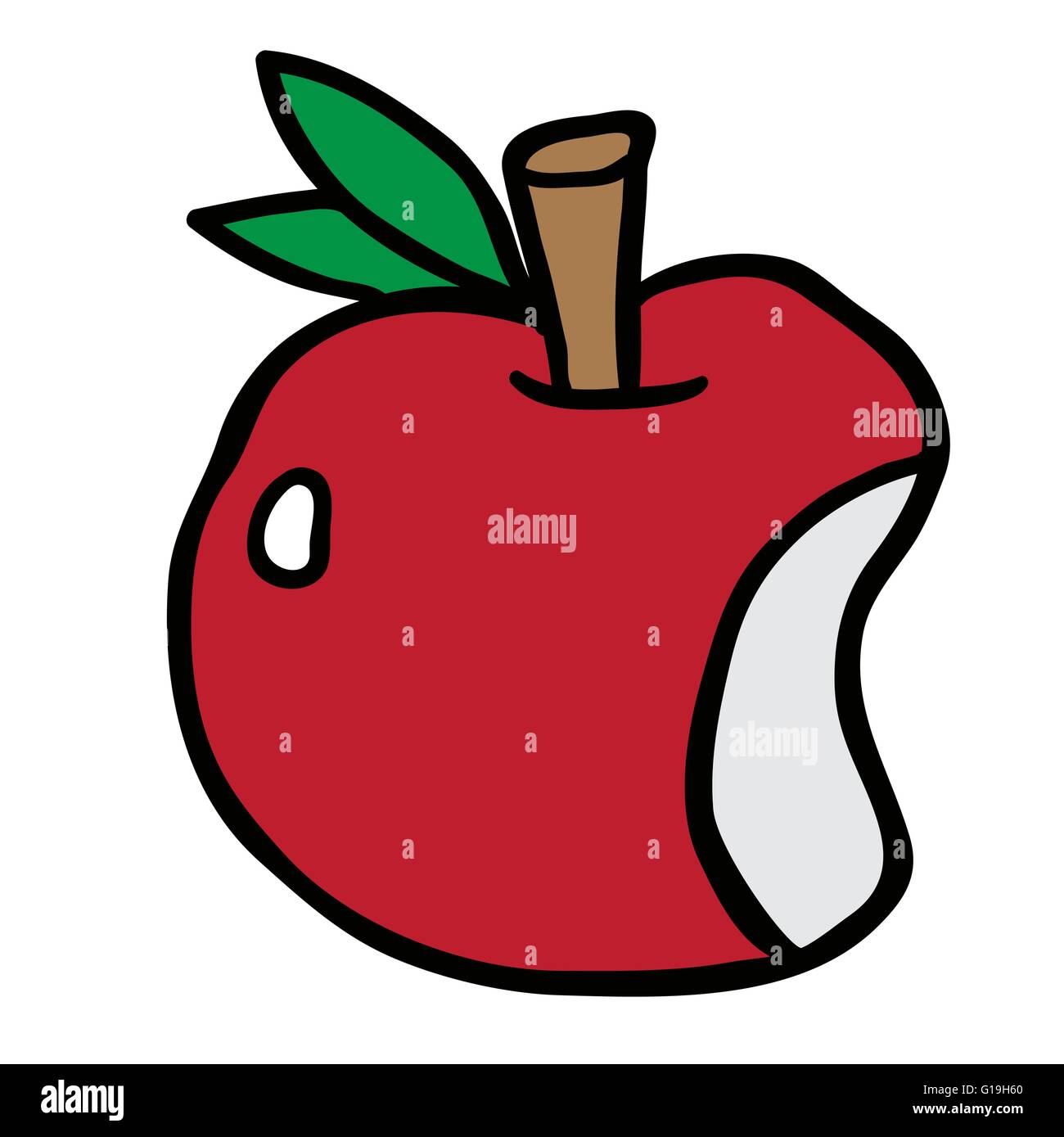 Apfel Cartoon Stock Vektorgrafik Alamy