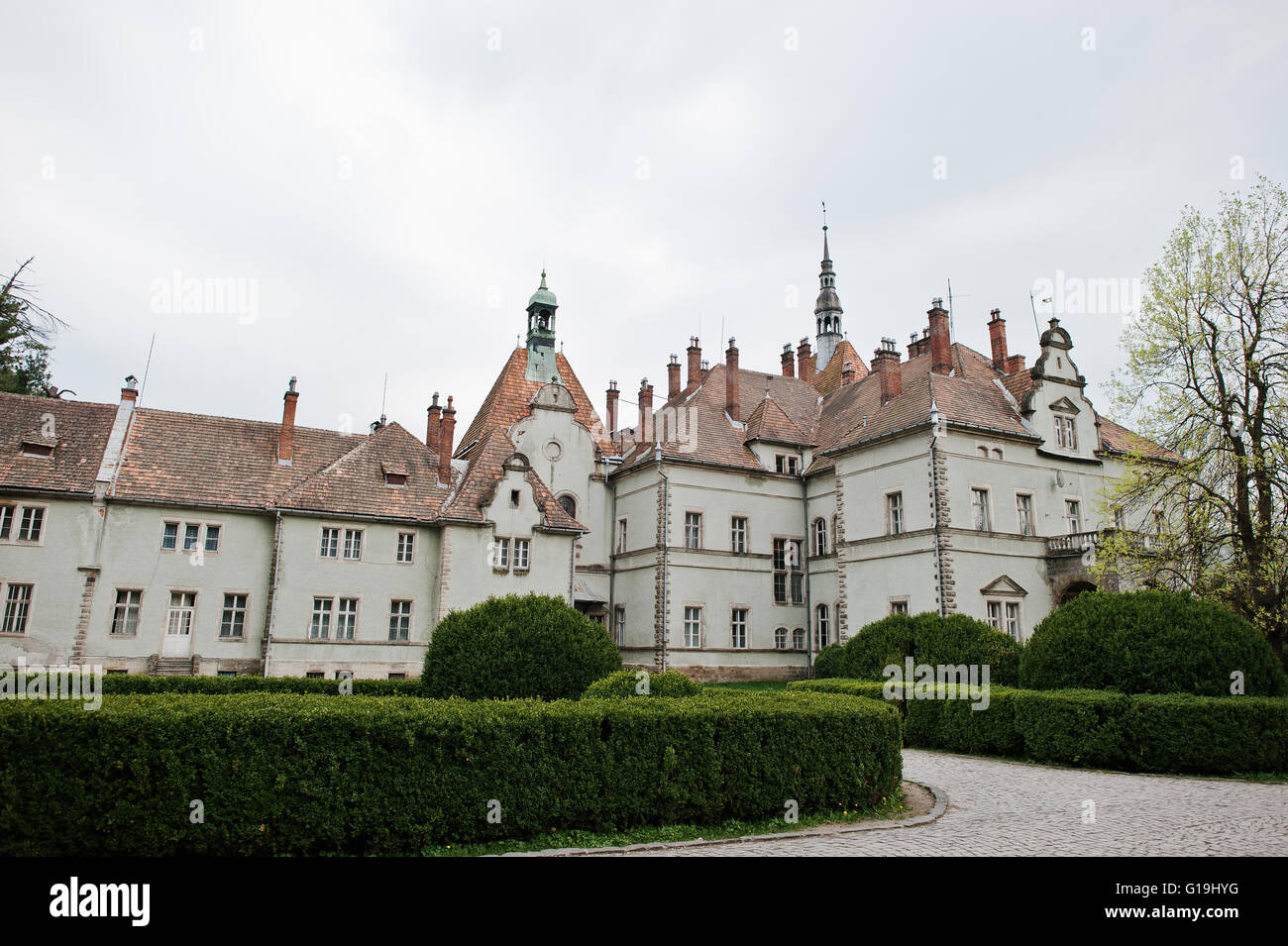 Schönborn Jagdschloss in Karpaten, Transkarpatien, Ukraine.  Im Jahr 1890 erbaut. Stockfoto