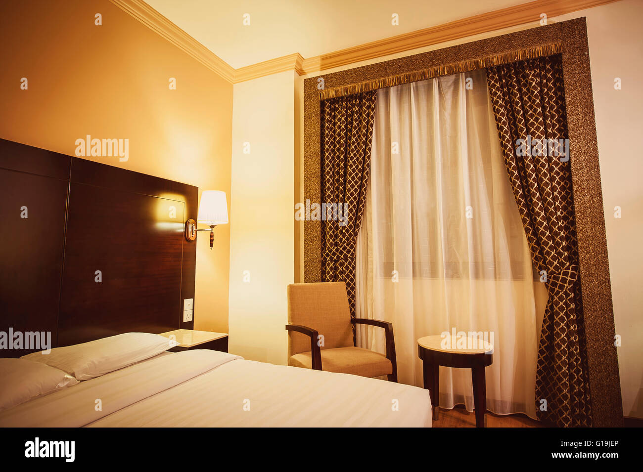 Hotel Schlafzimmer Stockfoto