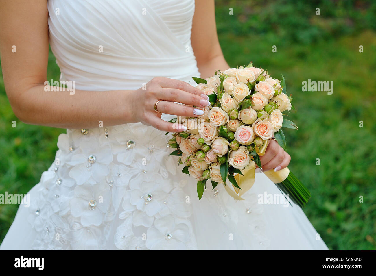 Brautstrauß Rosen Stockfoto