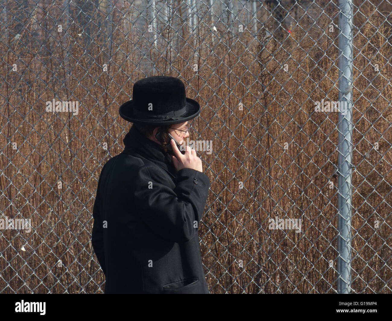 Orthodoxe Juden in Williamsburg, Brooklyn Stockfoto