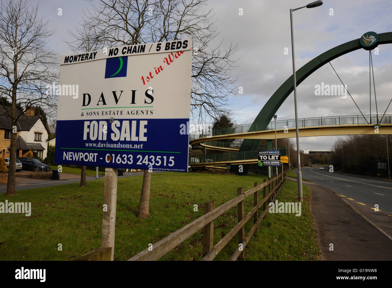 Immobilienagentur, UK, Davis Stockfoto