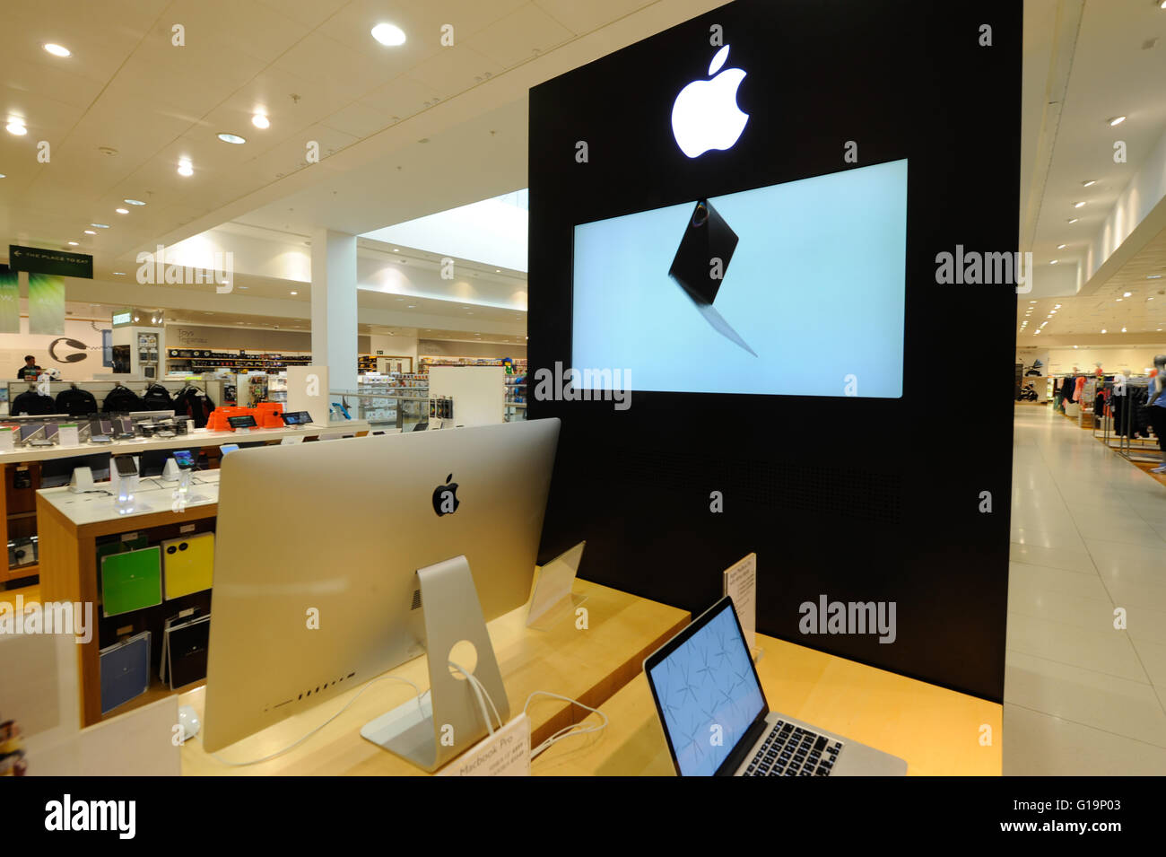 Elektronik, TV, Telefon, iPhone, iPad, Mac, Steve Jobs, UK Stockfoto