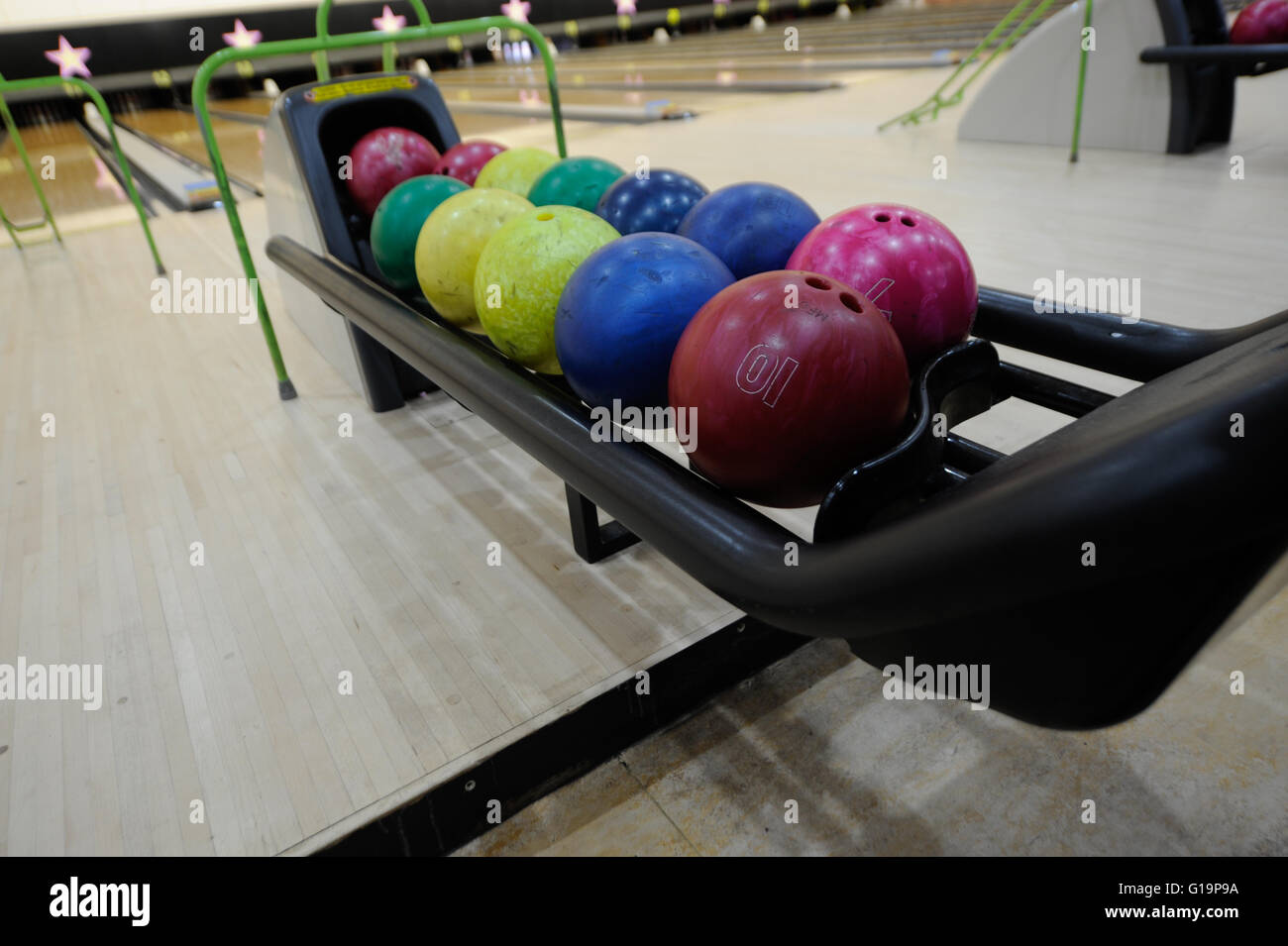 Bowling, Zentrum der roten Drachen, Hollywood Bowl, UK Stockfoto