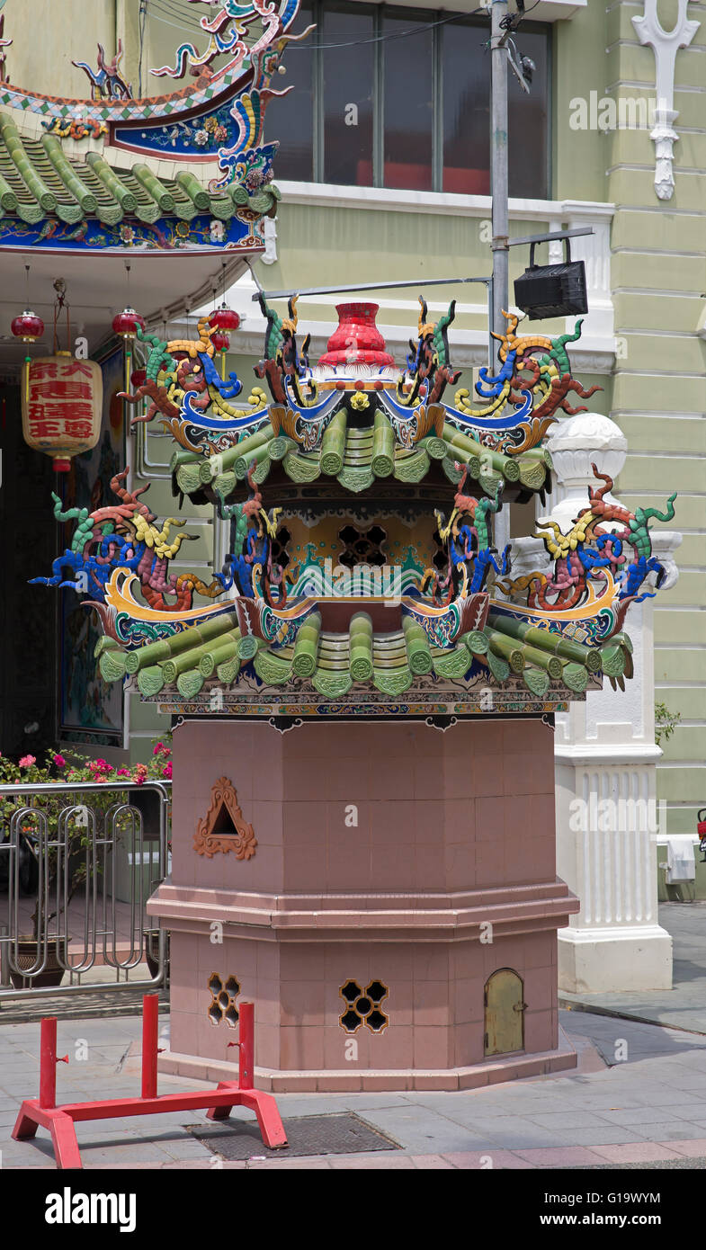 Leong San Tong Khoo Kongsi Clan Haus / Tempel in Georgetown Penang Malaysia Stockfoto