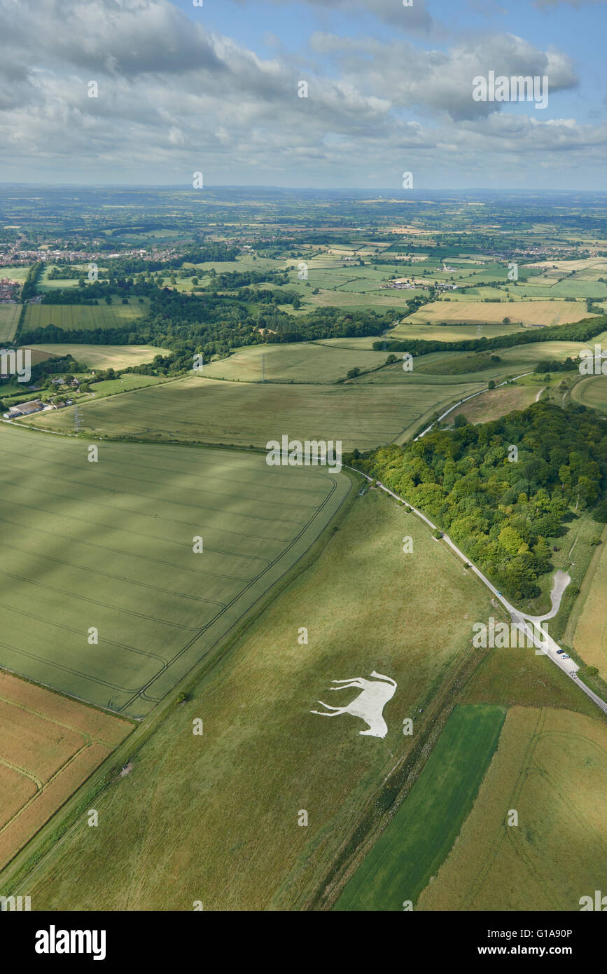 Eine Luftaufnahme des Schimmels Devizes und Wiltshire Landschaft Stockfoto