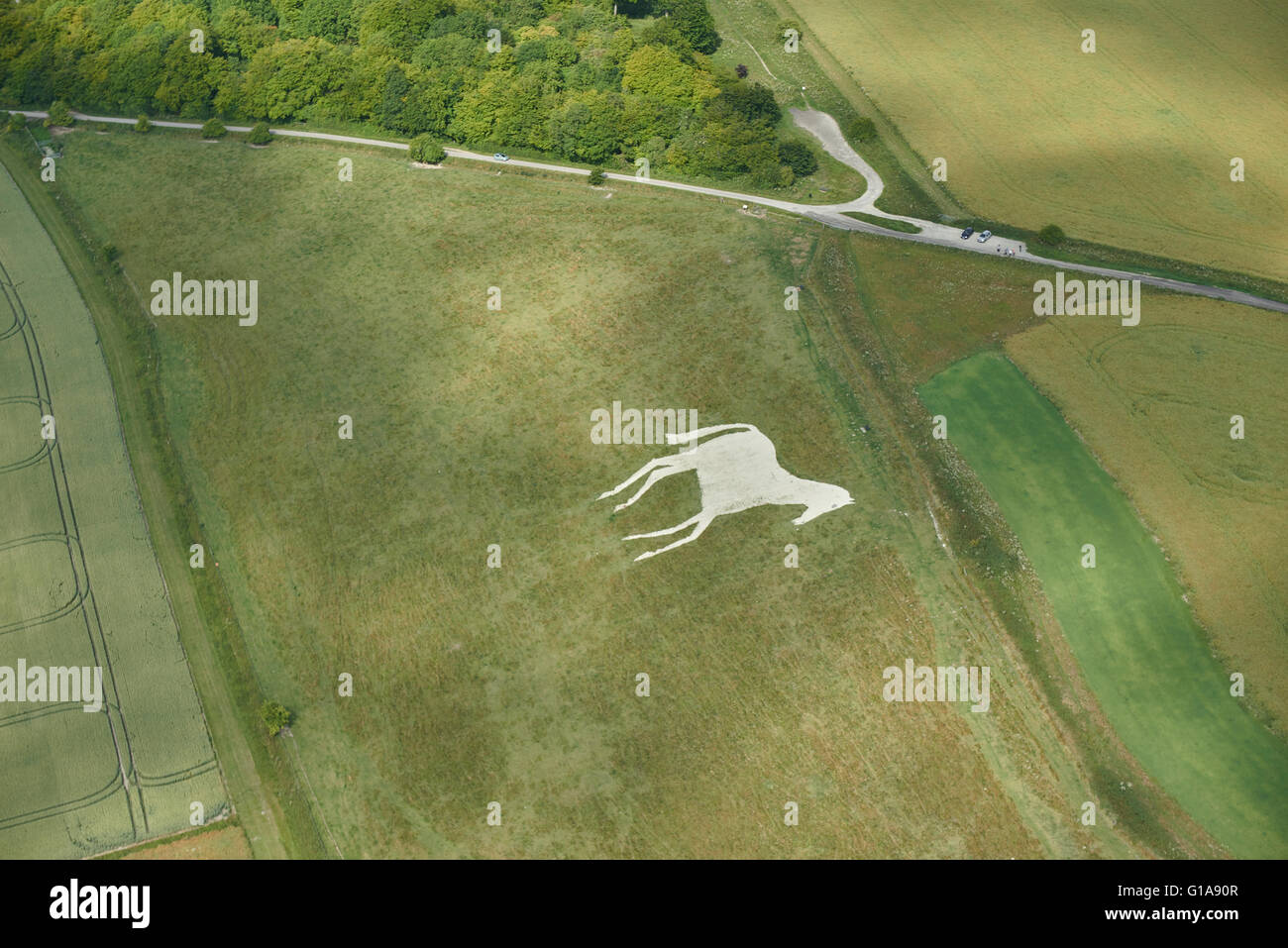Eine Luftaufnahme des Schimmels Devizes und Wiltshire Landschaft Stockfoto