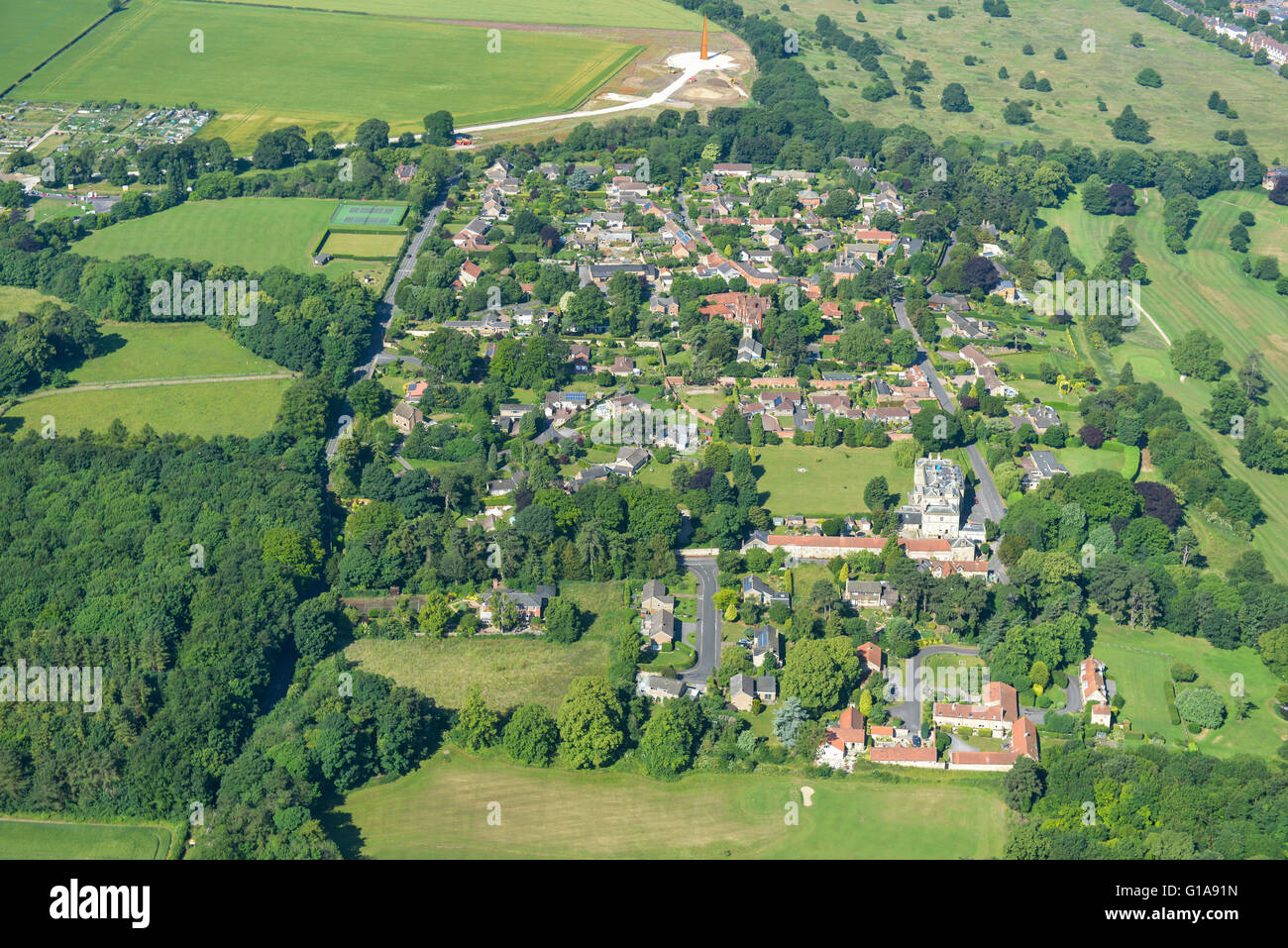 Eine Luftaufnahme des Lincolnshire Dorf von Canwick Stockfoto