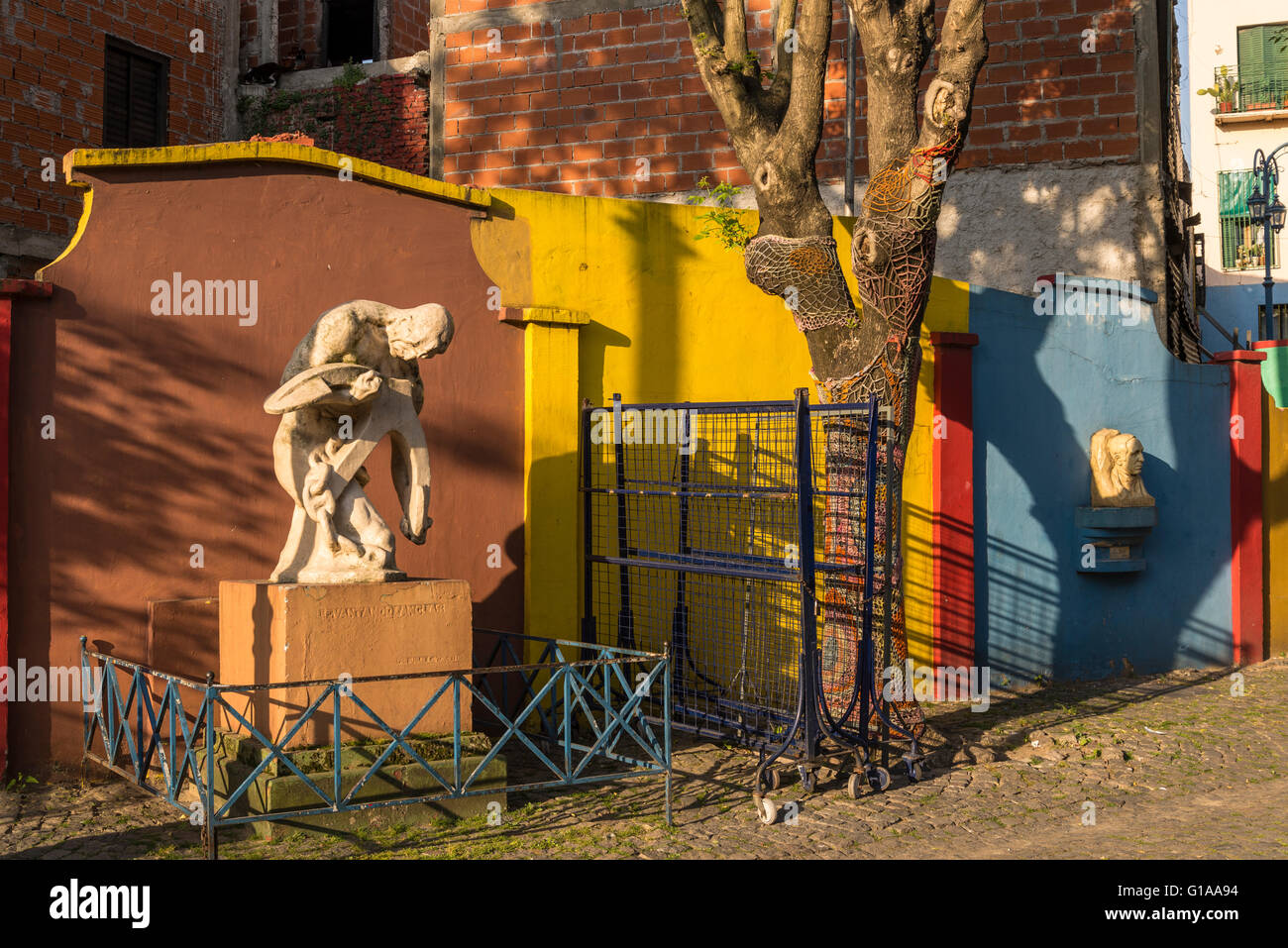 Bunt bemalte Häuser in Caminito, La Boca, Buenos Aires, Argentinien Stockfoto
