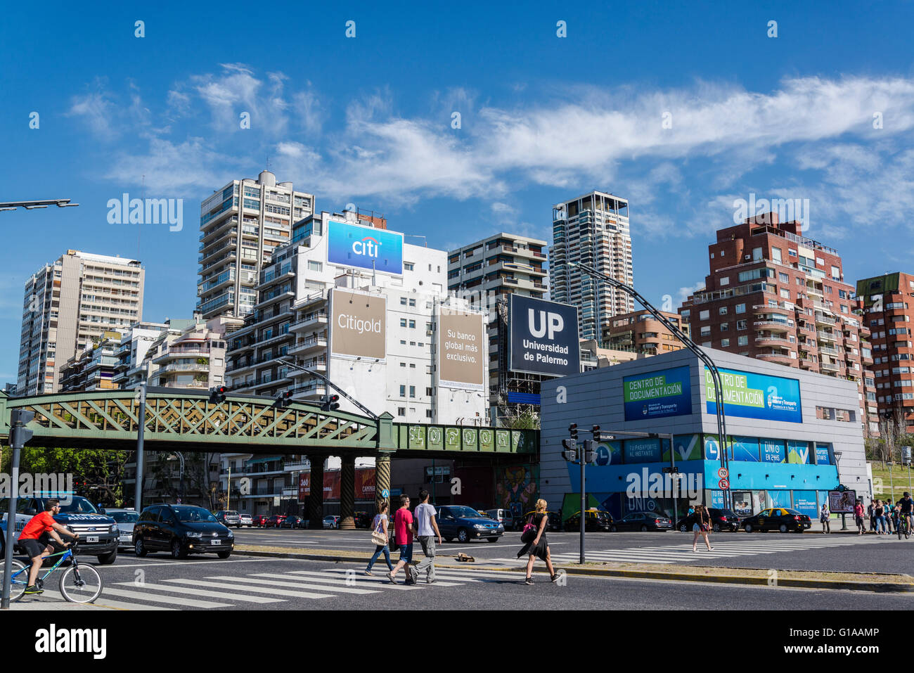 Avenida Libertador, Palermo, Buenos Aires, Argentinien Stockfoto