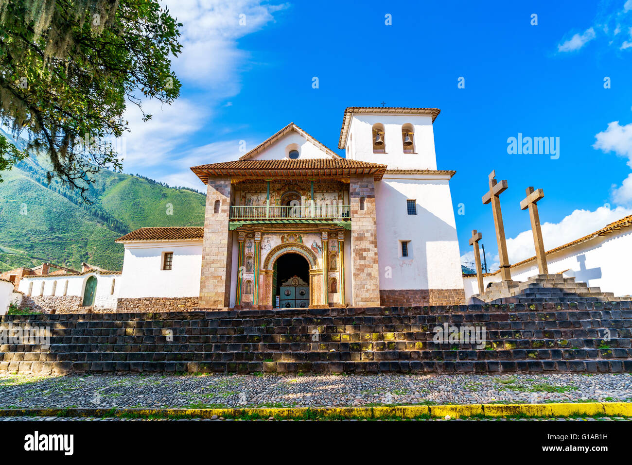 Sixtinische Kapelle von Amerika in Andahuaylillas in Cusco, Peru Stockfoto