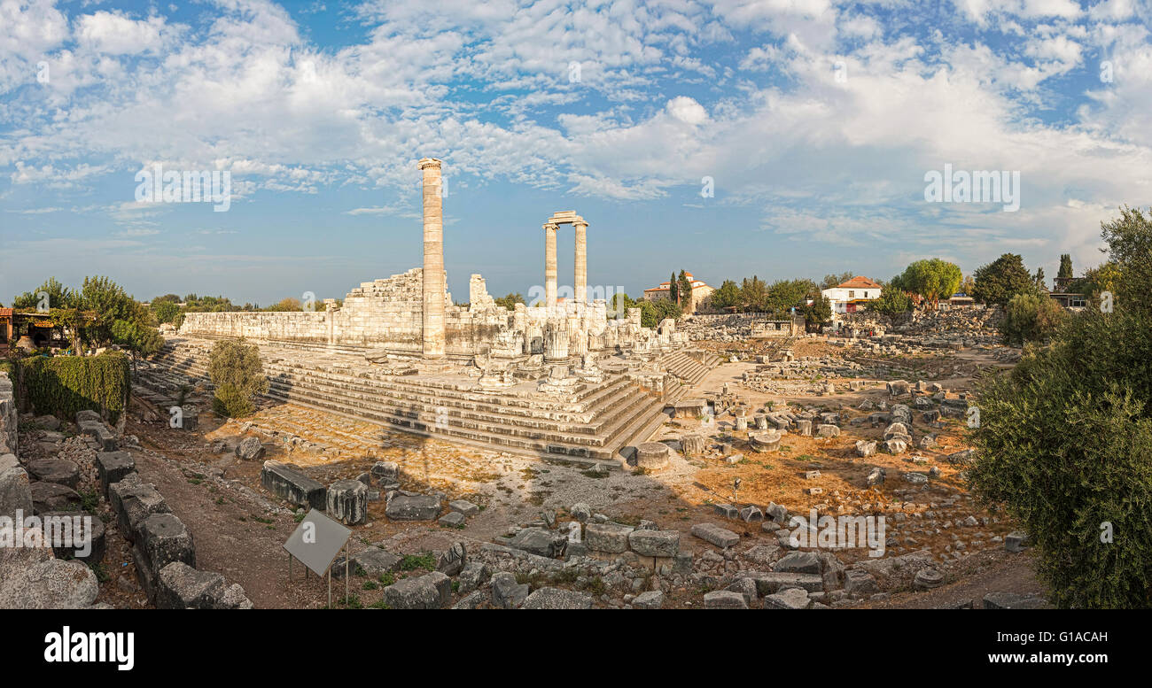 Der Apollo-Tempel in der antiken Stadt von Didyma Stockfoto