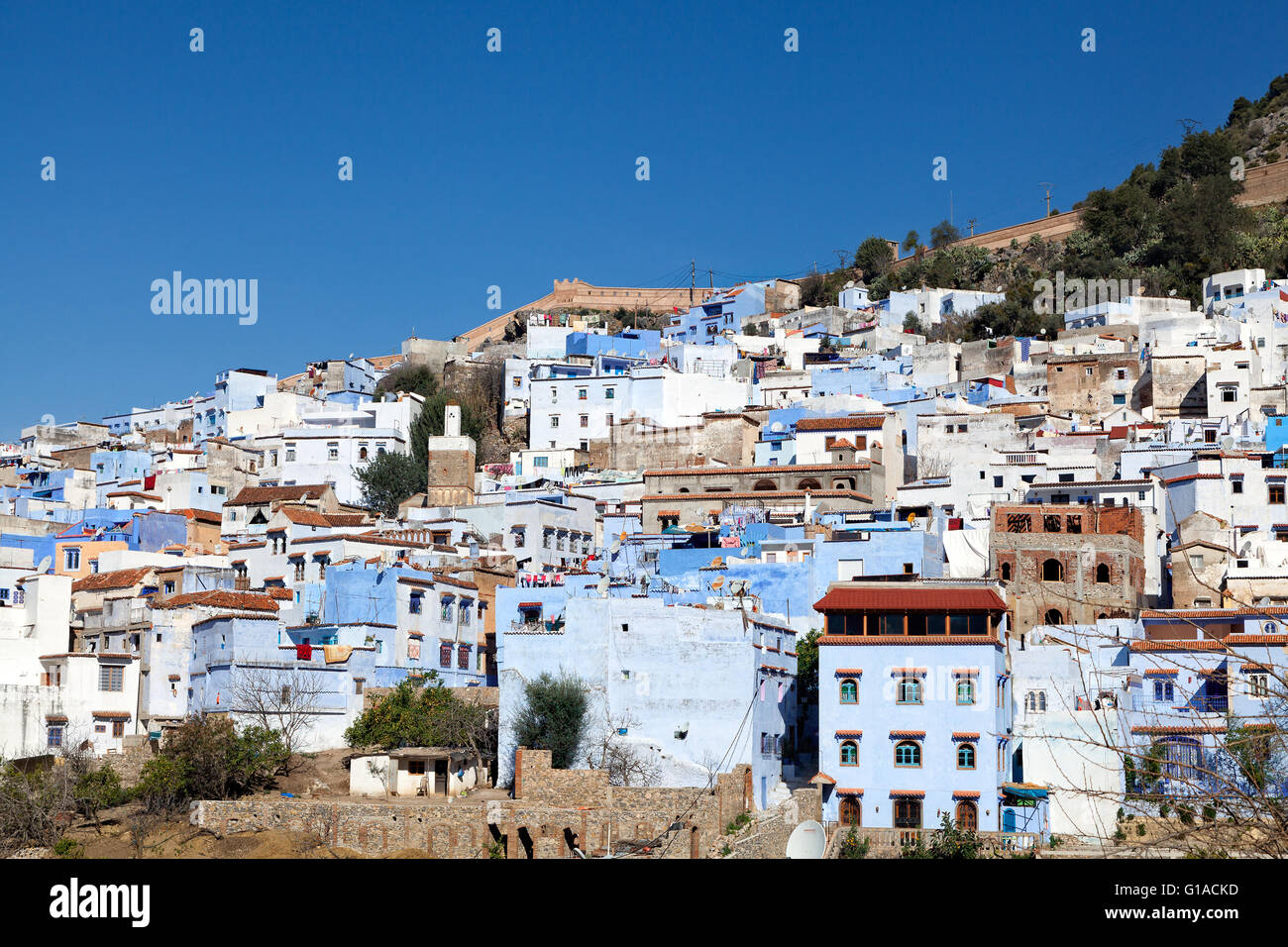 Alte Stadt Chefchaouen, Rif-Gebirge, Marokko Stockfoto