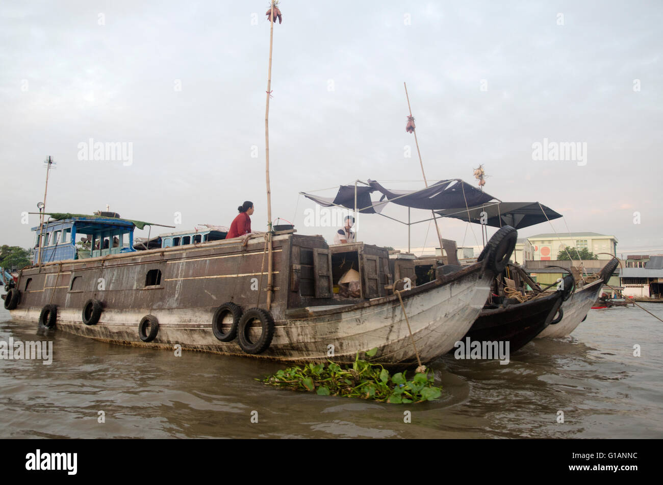 Cai Rang schwimmende Markt, Can Tho, Vietnam Stockfoto