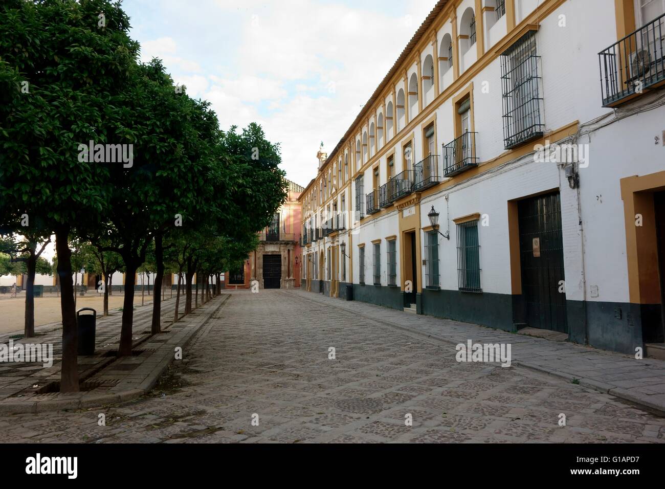 Verlassene alte Platz in Alcazar Sevilla Stockfoto