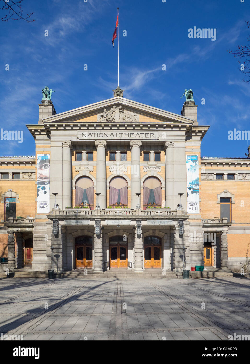 Die Theater von Norwegen in Oslo, einer der prominentesten Orte Norwegens für dramatische Kunst. Stockfoto