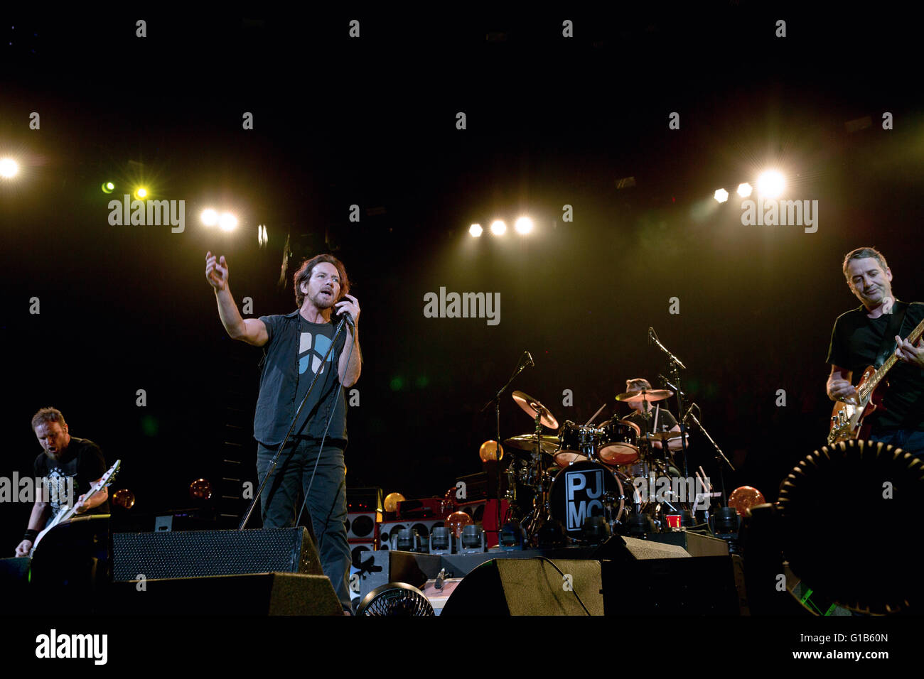 Pearl Jam durchzuführen auf dem Air Canada Centre, Toronto Stockfoto