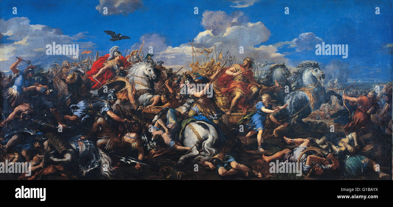 Pietro da Cortona - Schlacht von Alexander gegen Darius - Musei Capitolini Roma Stockfoto