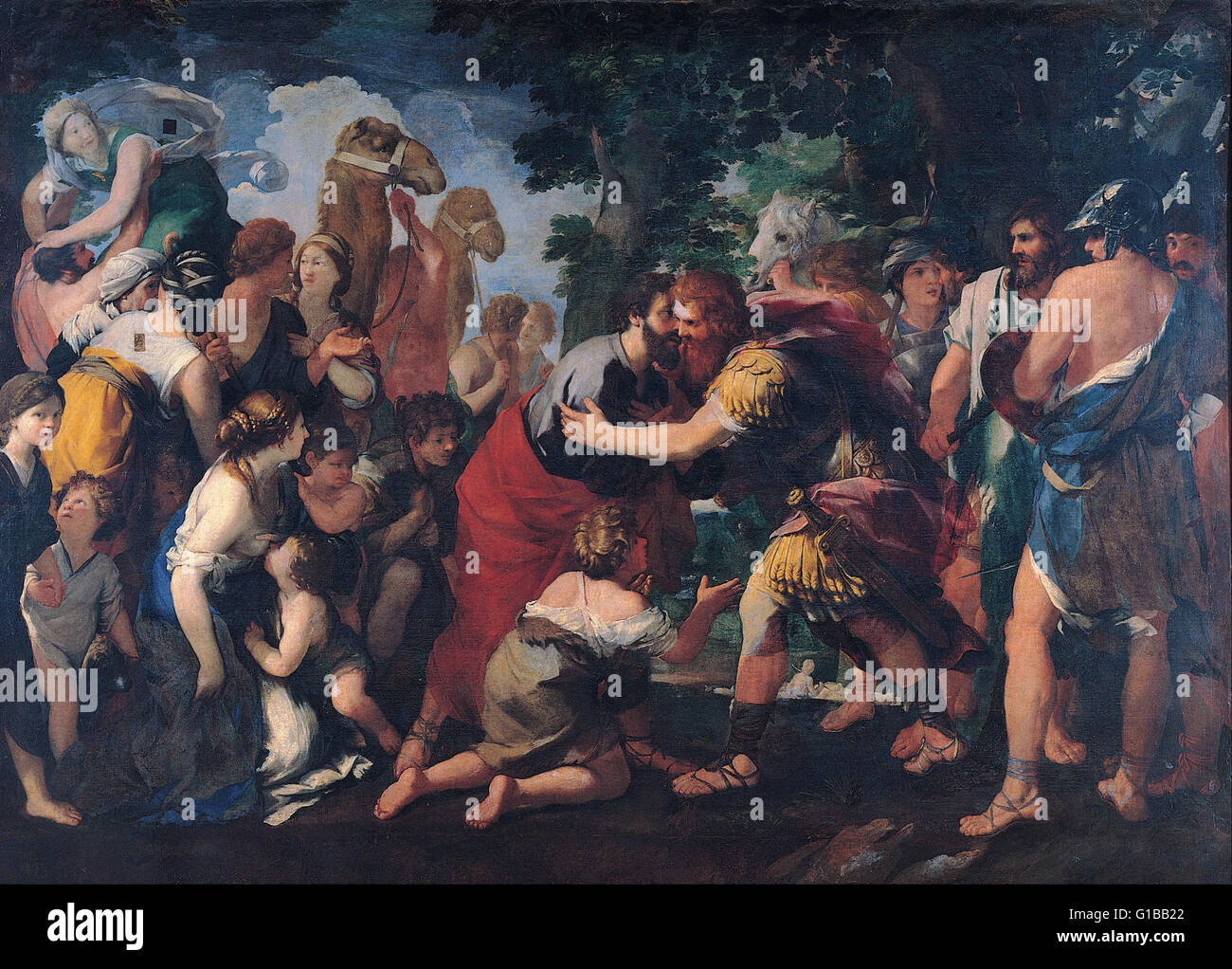Raffaellino Bottalla - Treffen zwischen Esau und Jakob - Musei Capitolini Roma Stockfoto