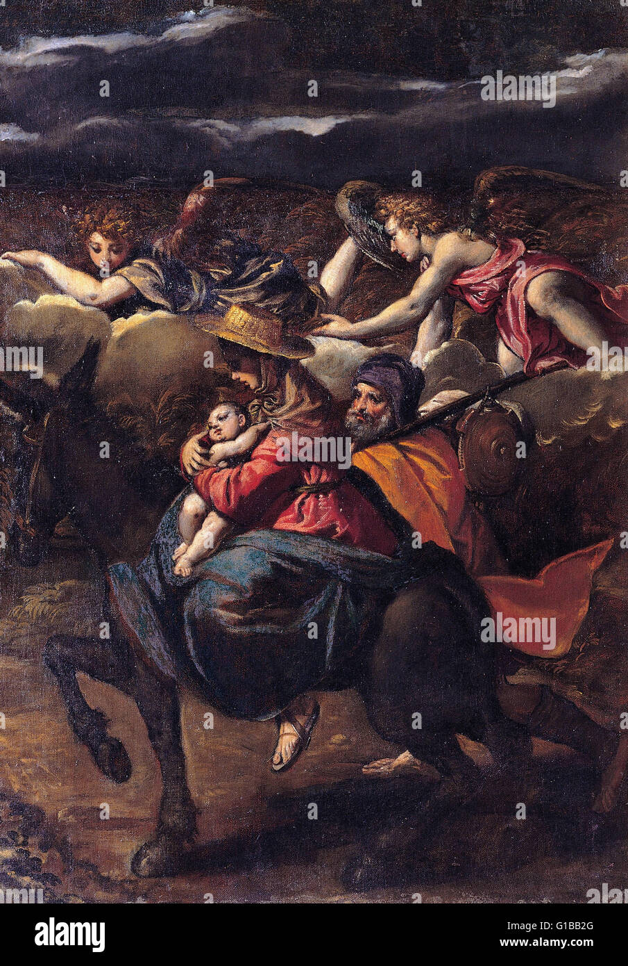 Scarsellino - Flucht nach Ägypten - Musei Capitolini Roma Stockfoto