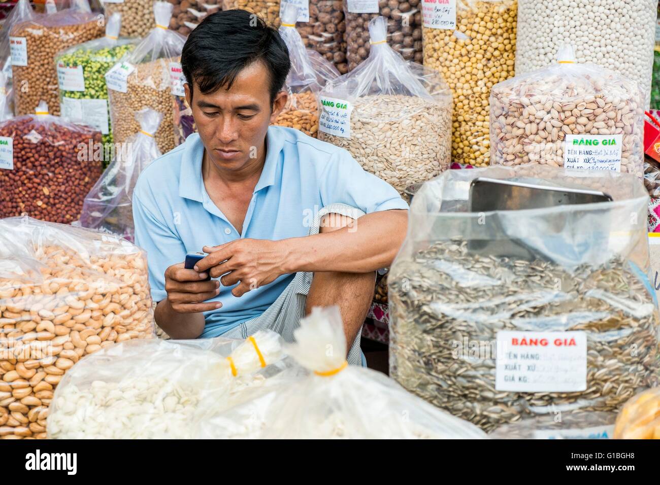 Vietnam, Ho-Chi-Minh-Stadt (Saigon), Cholon Bezirk Binh Tay Markt Stockfoto