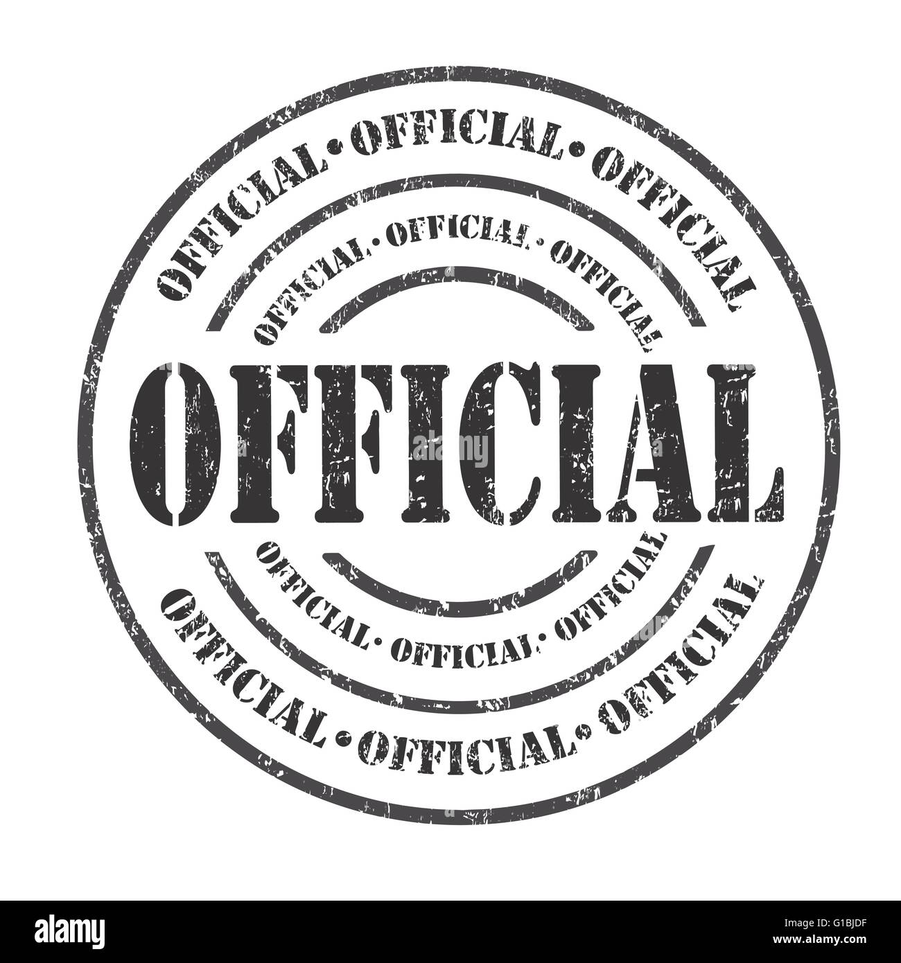 Offizielle Grunge Stempel auf weißem Hintergrund, Vektor-illustration Stock Vektor