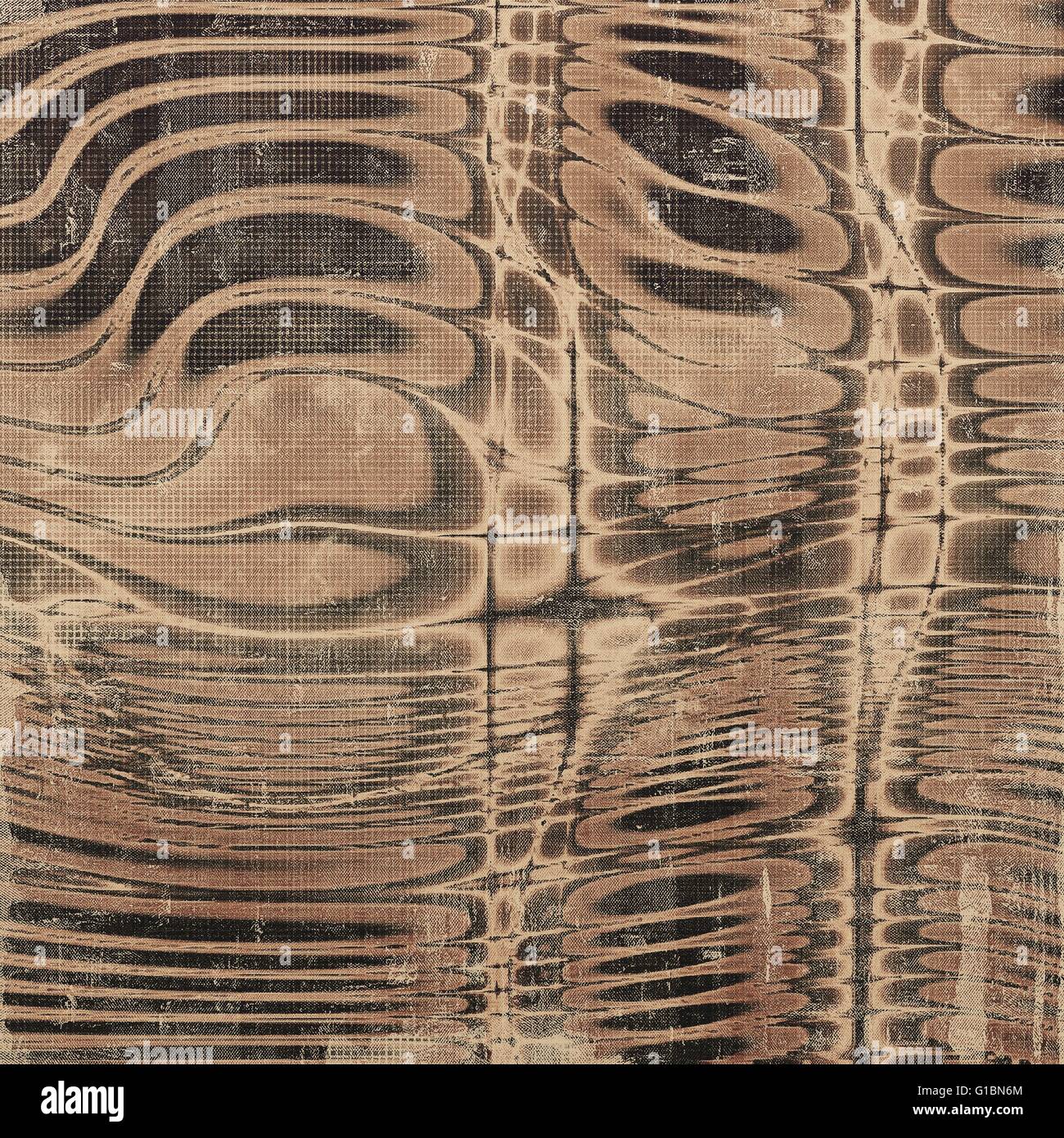 Vintage Textur, alten Stil Frame Dekoration mit Grunge grafischen Elementen und verschiedenen Farben Muster: gelb (Beige); Braun; Gray; Schwarz Stockfoto