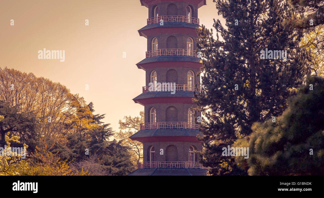 Die Pagode in Kew Gardens, Süd-west-London, UK. Stockfoto