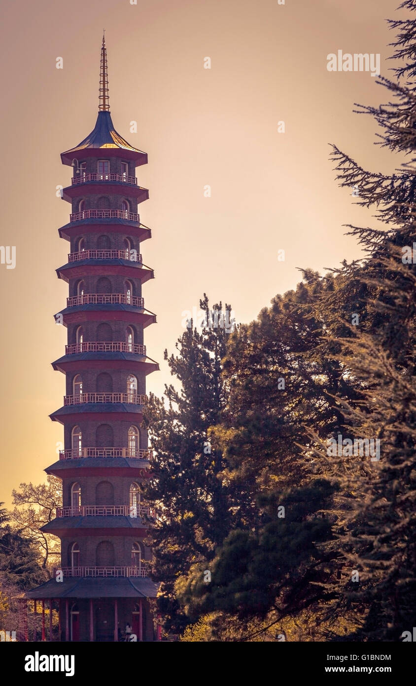 Die Pagode in Kew Gardens, Süd-west-London, UK. Stockfoto