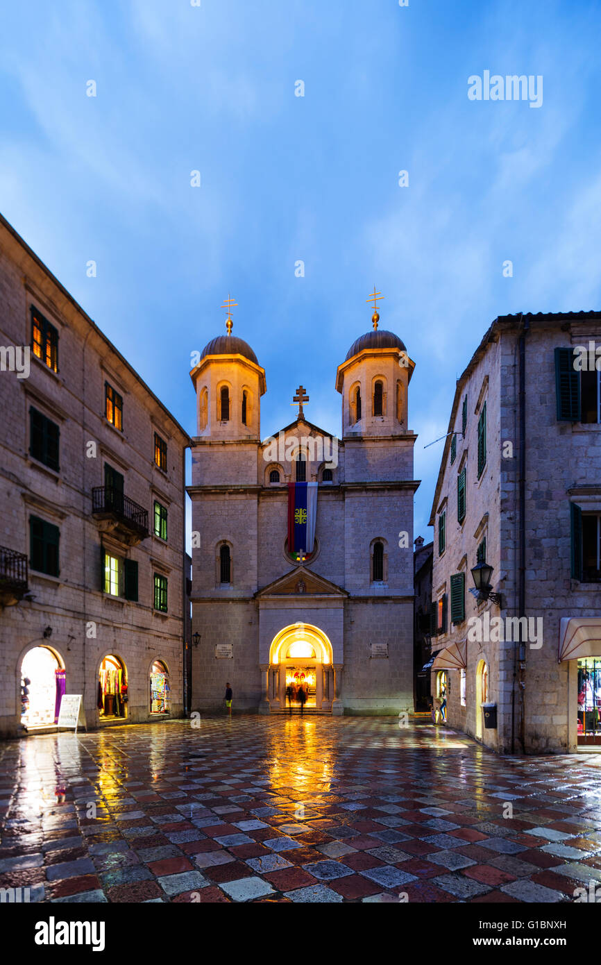 Europa, Balkan, Montenegro, Kotor, der St. Lucas Kirche, UNESCO Stockfoto