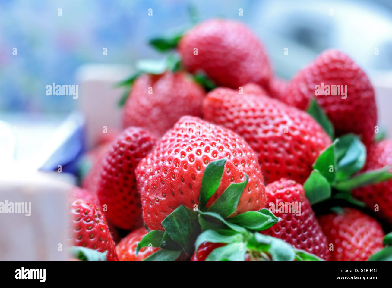 Reife frische rote Erdbeere für schöne party Stockfoto