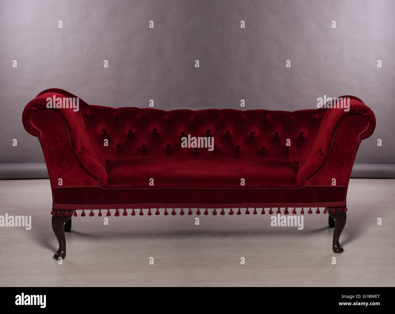 Gepolsterte Chesterfield-sofa Stockfoto