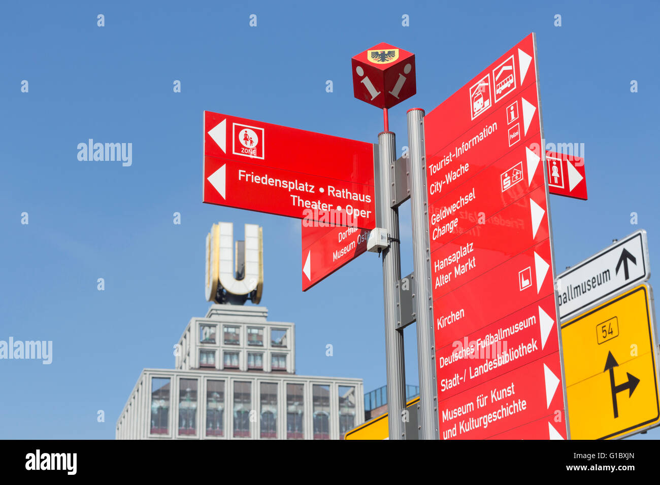 Dortmunder U, eine ehemalige Brauerei und Industriedenkmal, Dortmund, Deutschland. Stockfoto