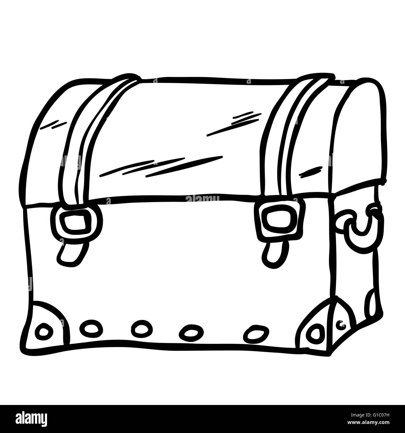 einfache Schwarz-weiß Holzkiste Stock Vektor