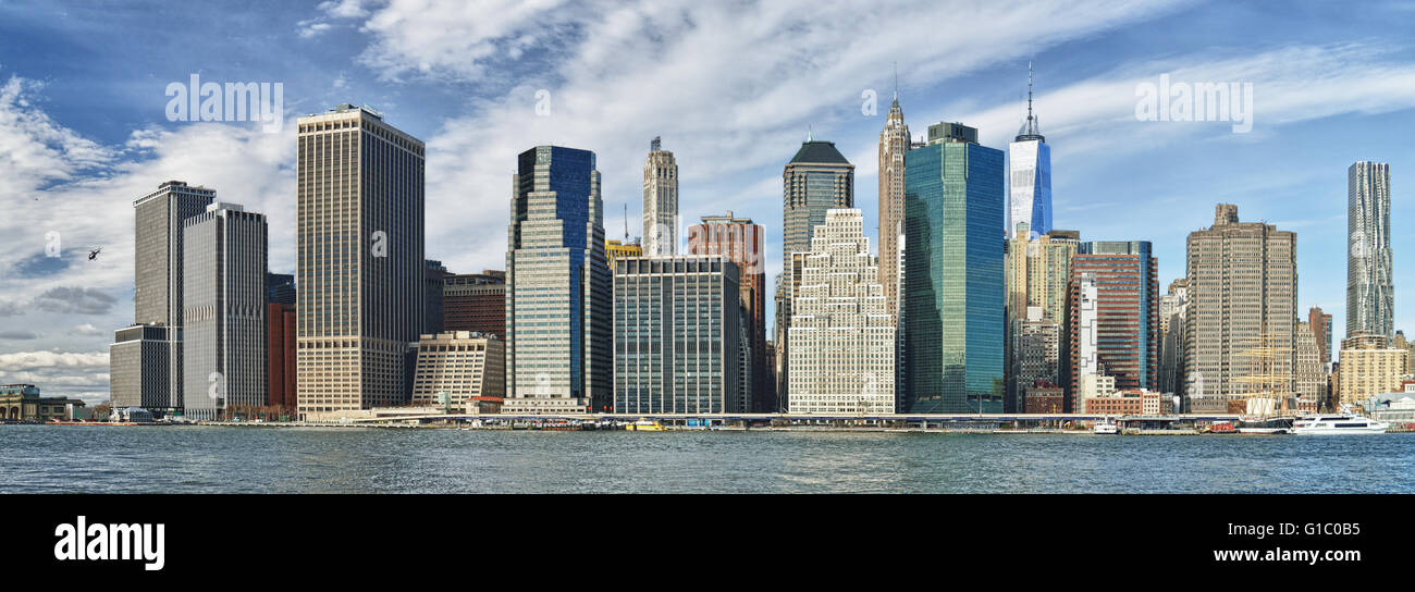 Panorama der Insel Manhattan. Stockfoto