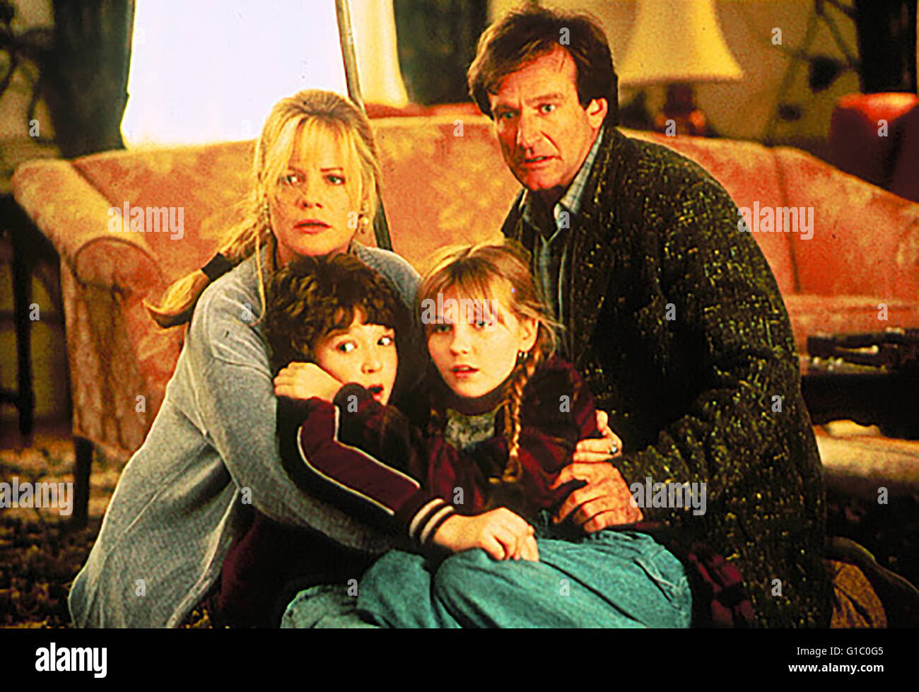 Jumanji / Bonnie Hunt / Bradley Pierce / Kirsten Dunst / Robin Williams, Stockfoto