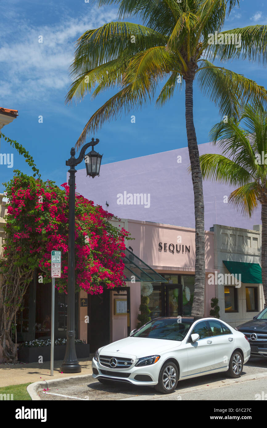 LUXUS-BOUTIQUEN WORTH AVENUE PALM BEACH FLORIDA USA Stockfoto