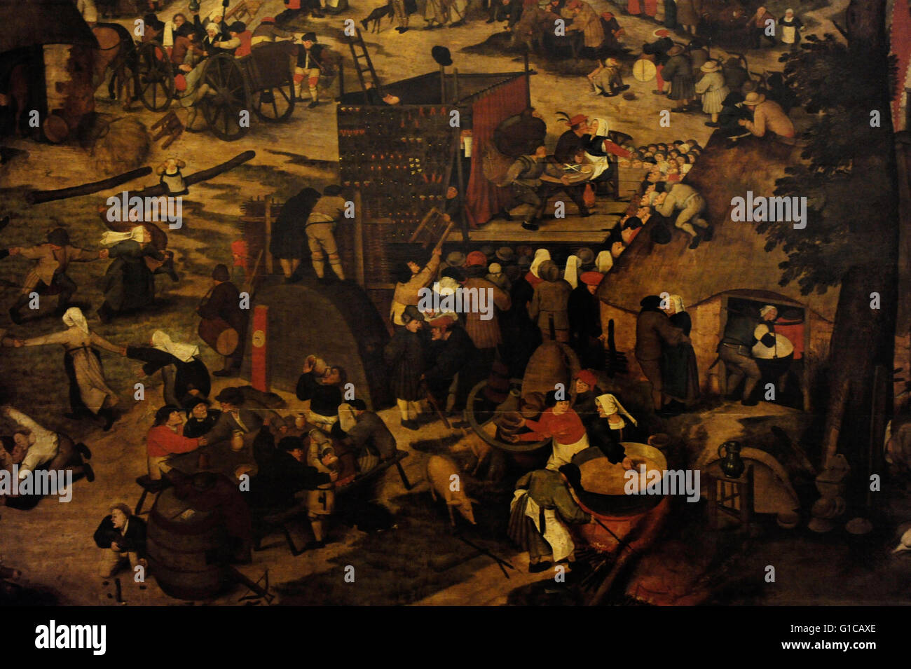 Pieter Brueghel der jüngere (1564-1638). Messe mit einer theatralischen Präsentation. Ersten Halph des 17. Jahrhunderts. Detail. Öl auf Holz. Die Eremitage. Sankt Petersburg. Russland. Stockfoto