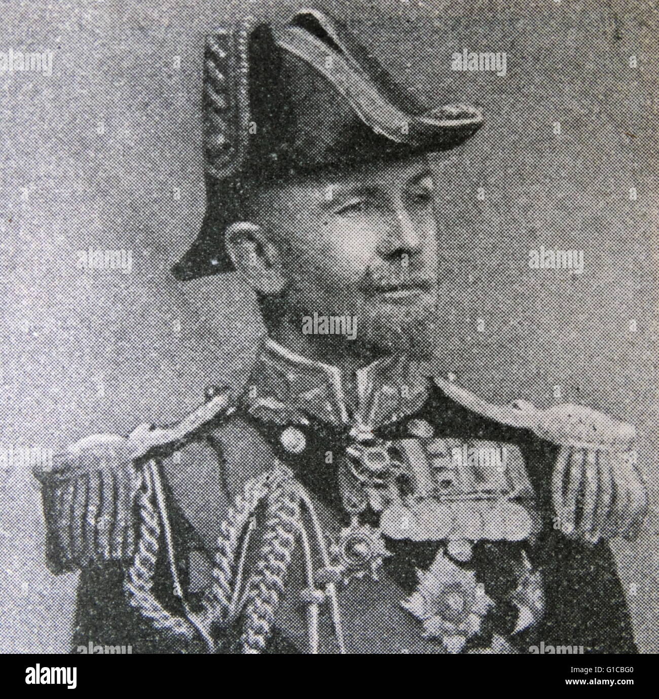 Porträt von Admiral Sir Edward Seymour (1840-1929) einen Offizier der Royal Navy. Als ein junger Offizier diente er im Schwarzen Meer während des Krimkrieges. Datiert 1909 Stockfoto