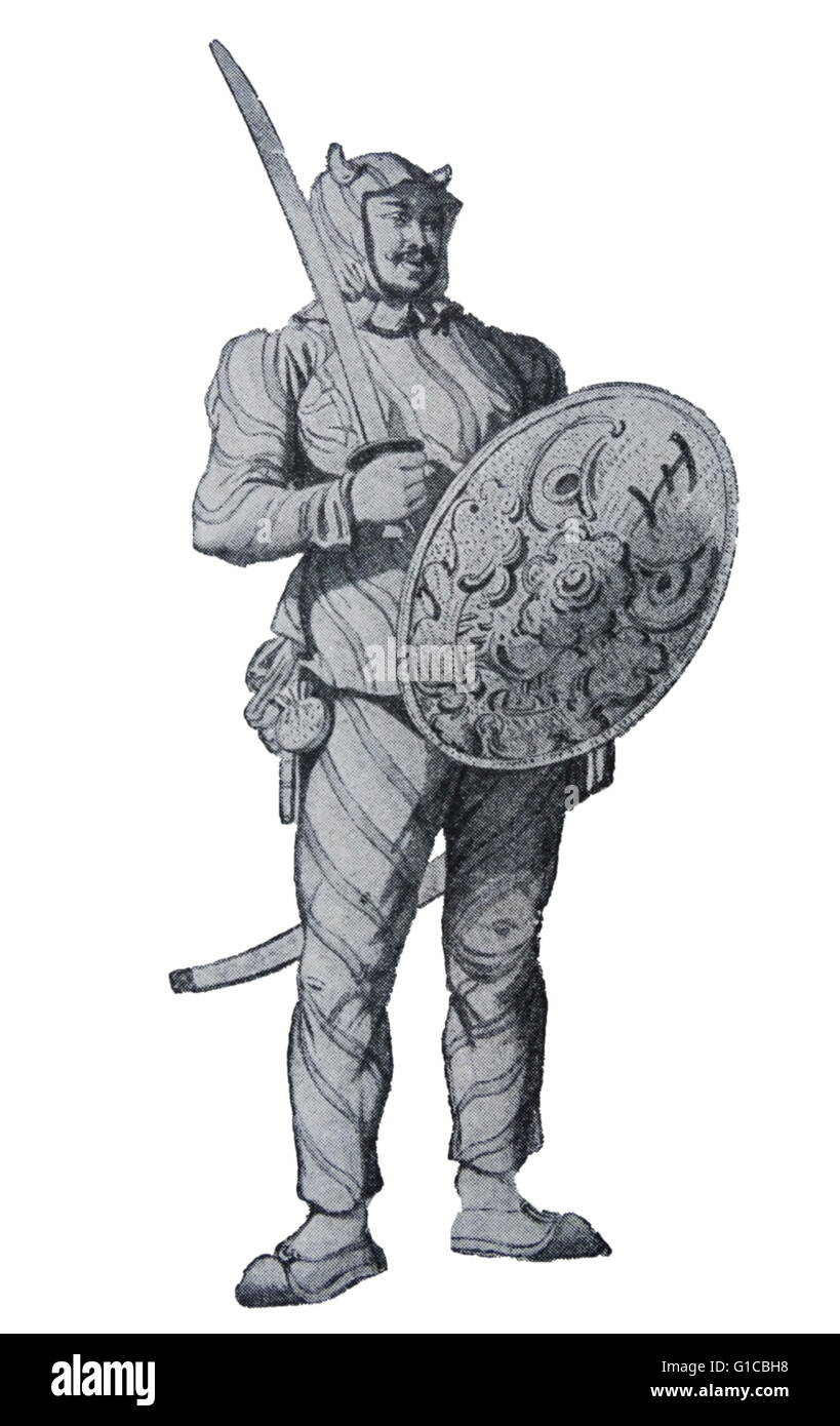 Darstellung eines der berühmten "Tiger Guard"-Gravur. Vom 20. Jahrhundert Stockfoto