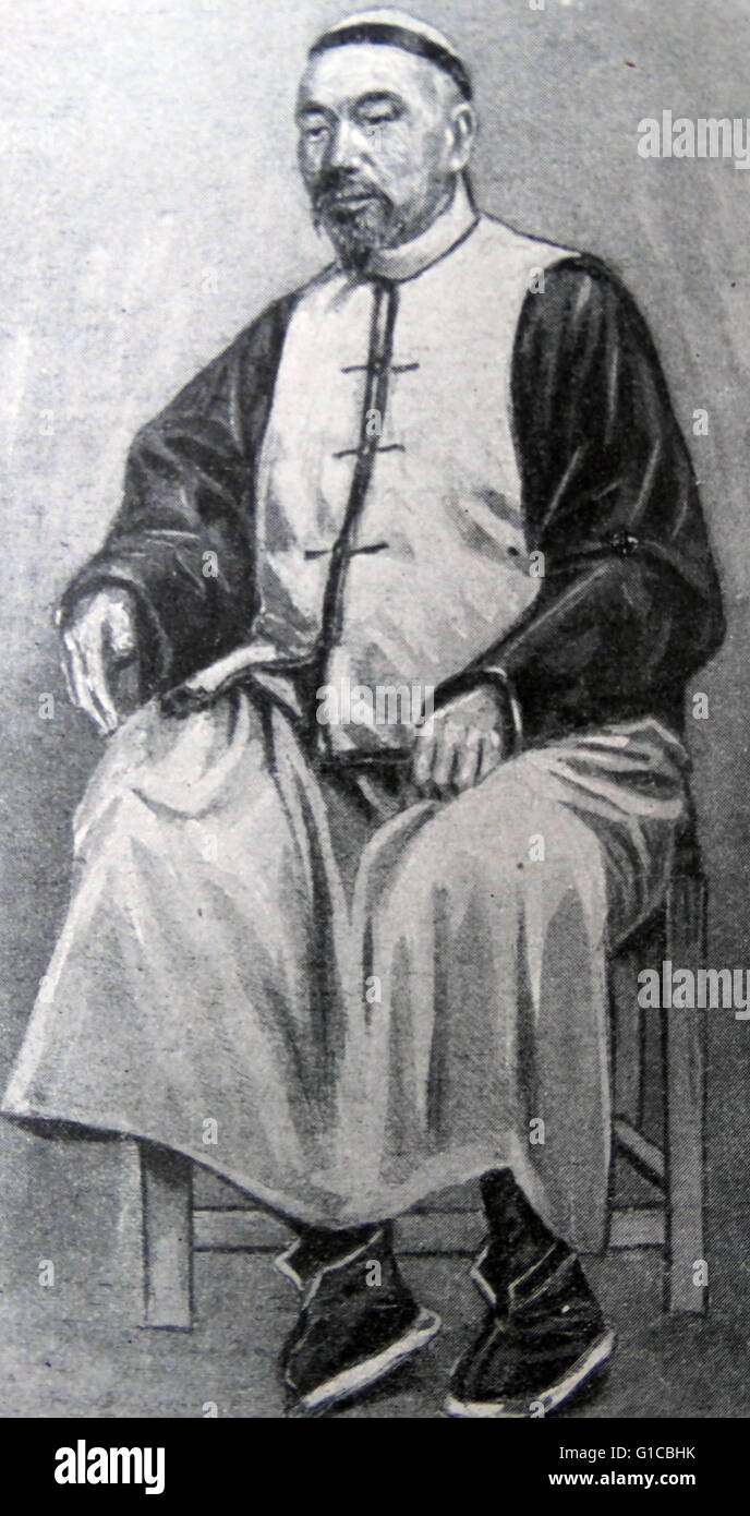 Porträt des Prinzen Skanolinsen, chinesische allgemeine Kommandant. Vom 19. Jahrhundert Stockfoto