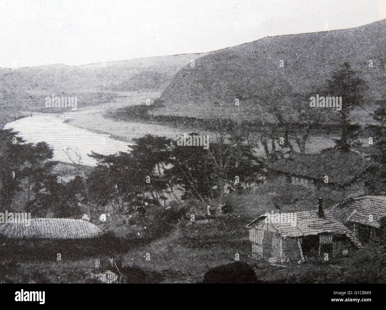 Fotoabzug des Flusses in der Nähe von Chemulpo, Korea. Vom 19. Jahrhundert Stockfoto