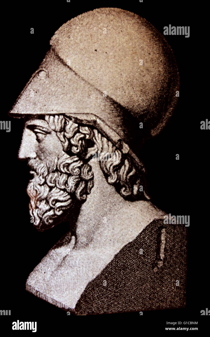 Büste des Themistocles (524-459 BC) athenische Politiker und General. Stockfoto