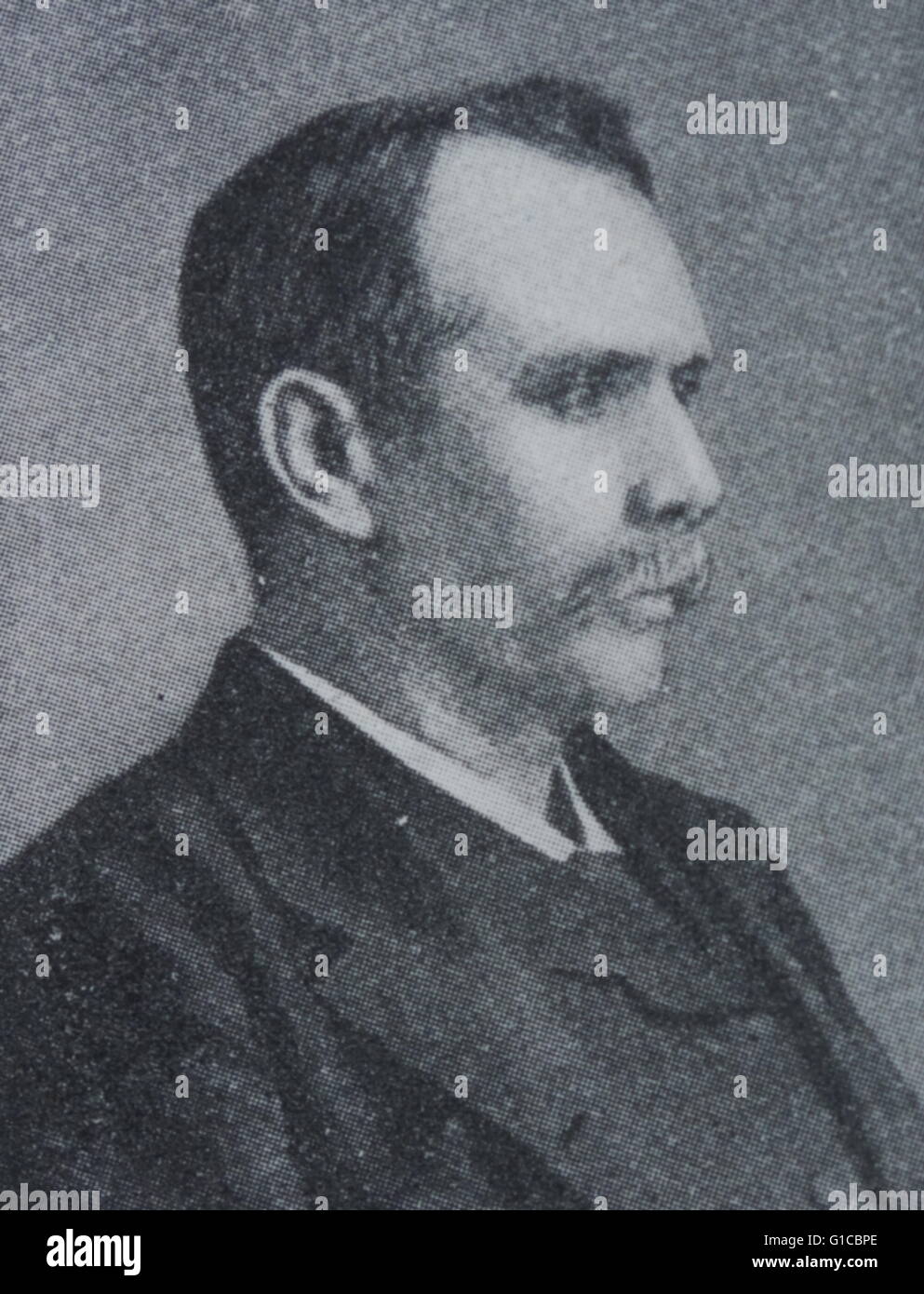 Porträt von Sir John Macleay Brown (1835-1926) einen Rechtsanwalt von Beruf, er trat den Zolldienst und ernannte Deputy Commissioner im Kanton. Vom 20. Jahrhundert Stockfoto