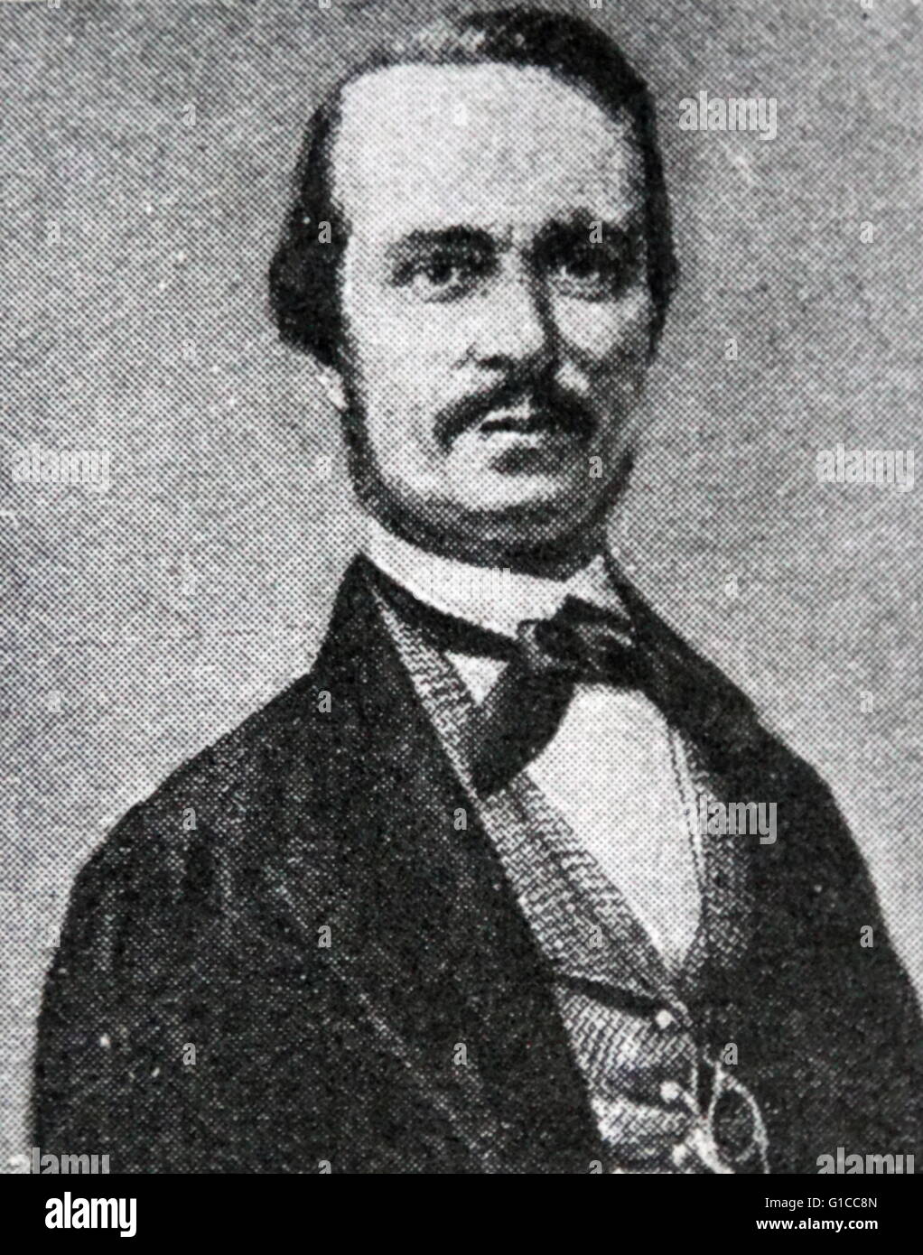 Urbano Rattazzi. Zwei Mal Premierminister von Italien, trat er durch seine Opposition gegen Garibaldi. Stockfoto