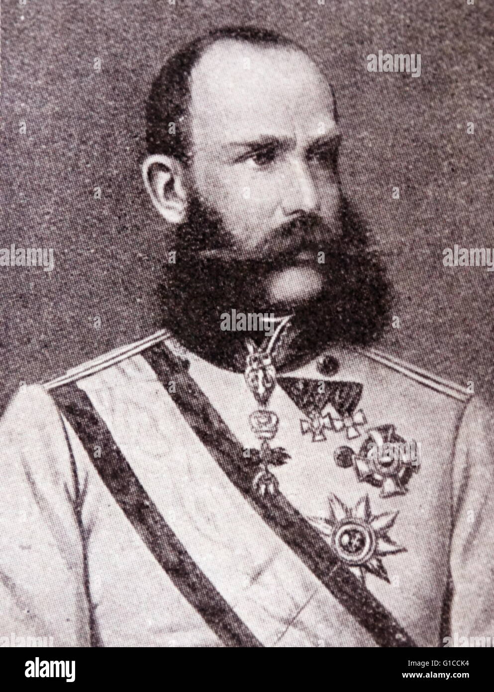 Porträt von Franz Joseph i. von Österreich (18301916) Präsident des